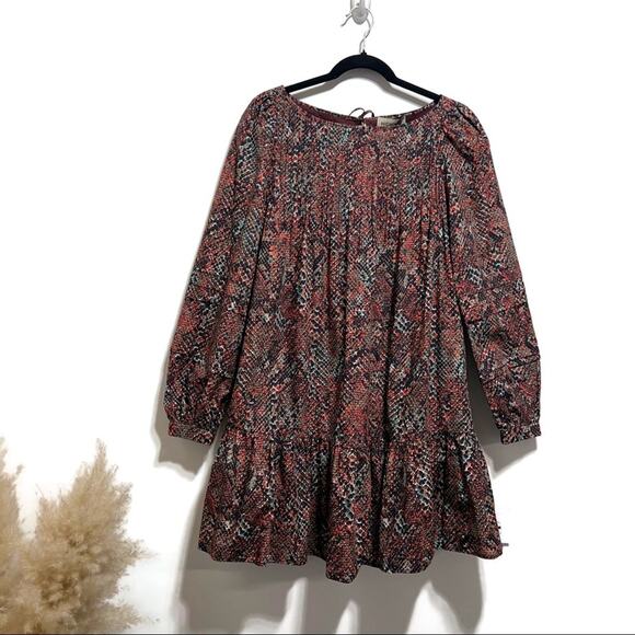 NICHOLAS Women's Devan Gathered Snake-print Crepe Mini Dress Size 4 NWT - Picture 5 of 14